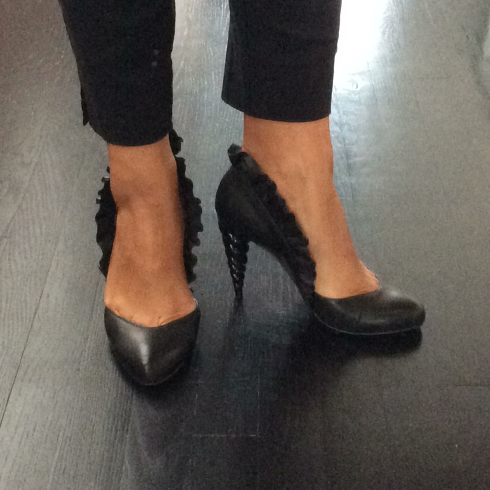 Jeffrey Campbell Black Pumps w/ Unicorn 3” Heel
